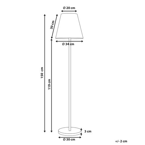 Lampadaire Solaire D'extérieur à LED Fonesca Blanc