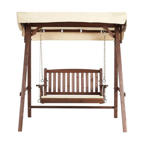 Balancelle De Jardin Caviola Bois D’épicéa Marron Foncé