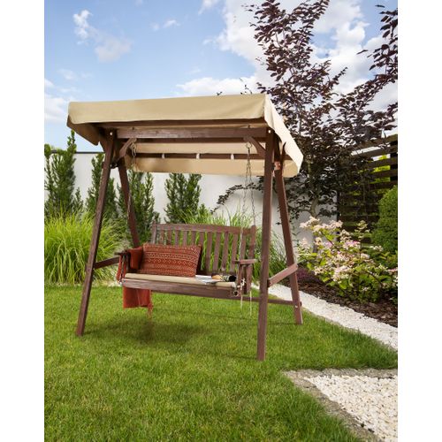 Balancelle De Jardin Caviola Bois D’épicéa Marron Foncé