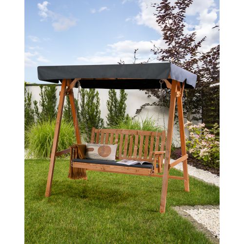 Balancelle De Jardin Fibbialla Bois D’épicéa Marron