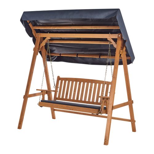 Balancelle De Jardin Fibbialla Bois D’épicéa Marron