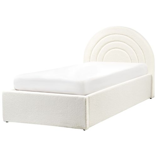Lit Ottoman Enfant Bouclé Anet 90 X 200 Cm Blanc Cassé