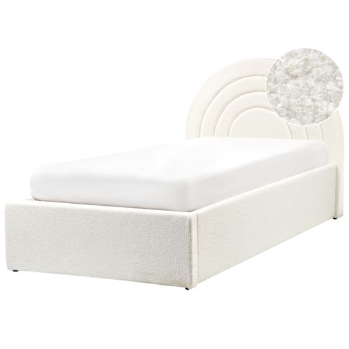 Lit Ottoman Enfant Bouclé Anet 90 X 200 Cm Blanc Cassé
