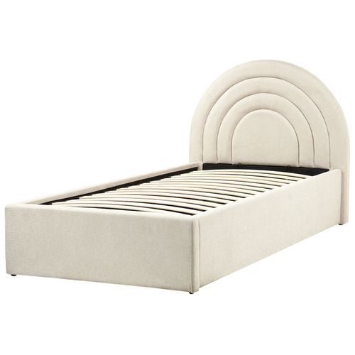 Lit Ottoman Enfant Tissu Anet 90 X 200 Cm Beige