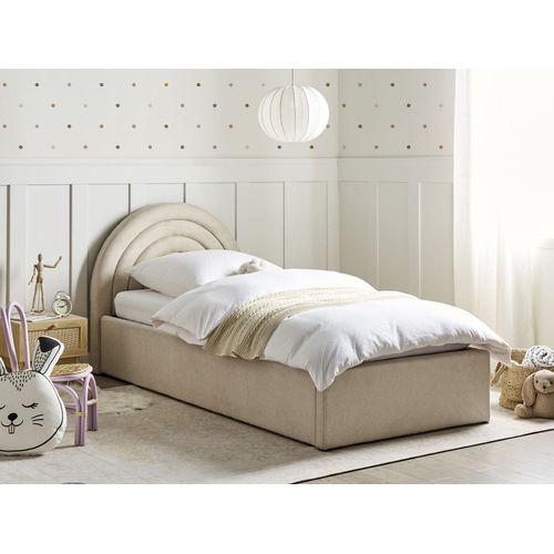 Lit Ottoman Enfant Tissu Anet 90 X 200 Cm Beige