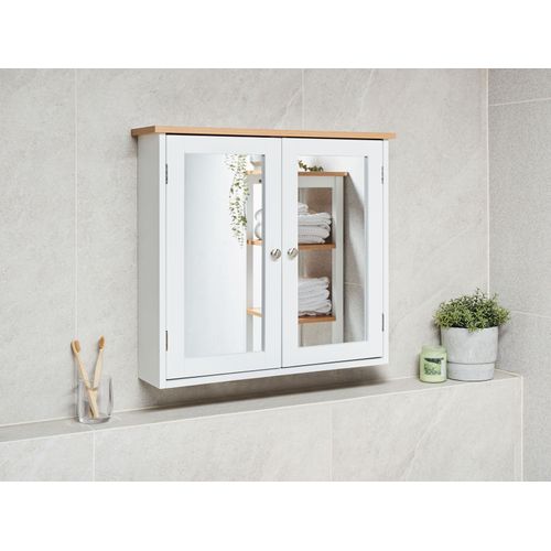 Armoire De Toilette Murale Alamos 65 Cm 60 Cm Blanc