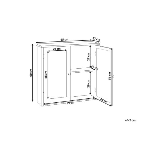 Armoire De Toilette Murale Alamos 65 Cm 60 Cm Blanc