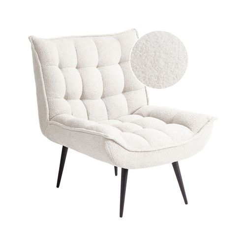 Fauteuil Alvesta Bouclé Blanc