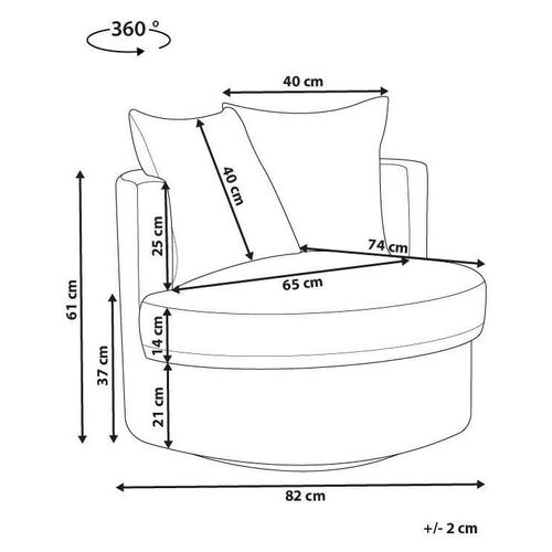 Fauteuil Pivotant Dalby Bouclé Blanc