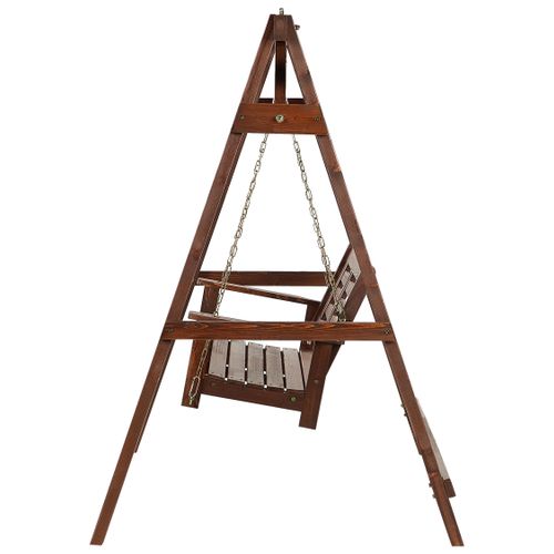 Balancelle De Jardin Nerito Bois D’épicéa Marron Foncé