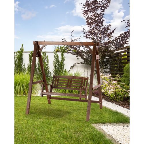 Balancelle De Jardin Nerito Bois D’épicéa Marron Foncé