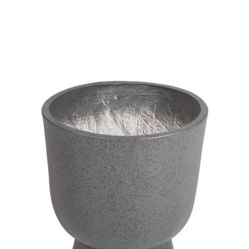 Cache-pot Ginkgo 36 Cm Effet Béton Gris