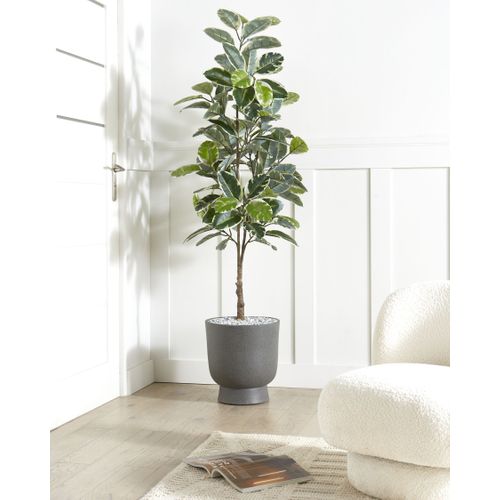 Cache-pot Ginkgo 36 Cm Effet Béton Gris