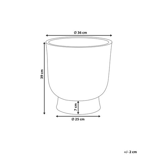 Cache-pot Ginkgo 36 Cm Effet Béton Gris