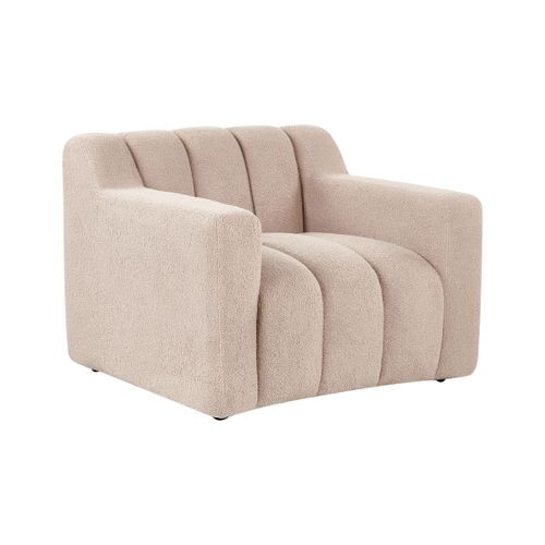 Fauteuil Agerup Bouclé Beige