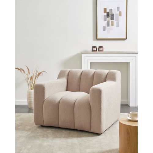 Fauteuil Agerup Bouclé Beige