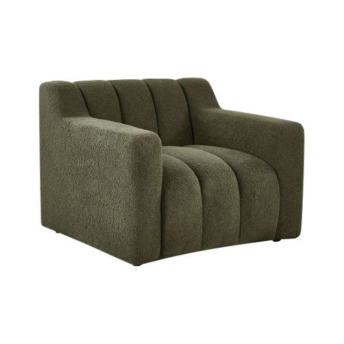 Fauteuil Agerup Bouclé Vert Foncé