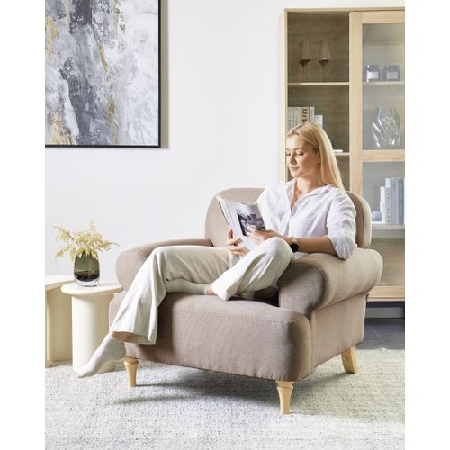 Fauteuil Kiberg Tissu Taupe