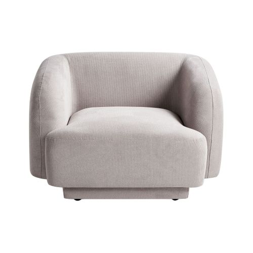 Fauteuil Skjanes Tissu Gris Clair