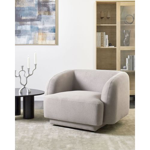 Fauteuil Skjanes Tissu Gris Clair