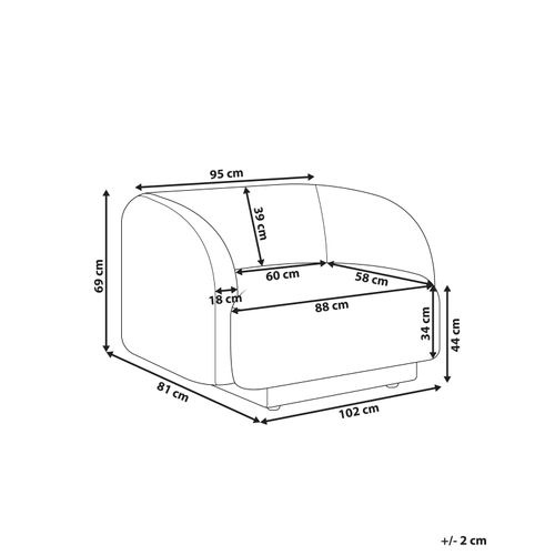 Fauteuil Skjanes Tissu Beige Clair