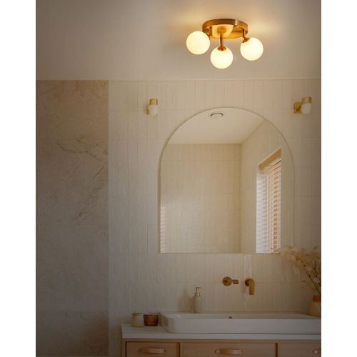 Plafonnier Mavilla Verre Laiton