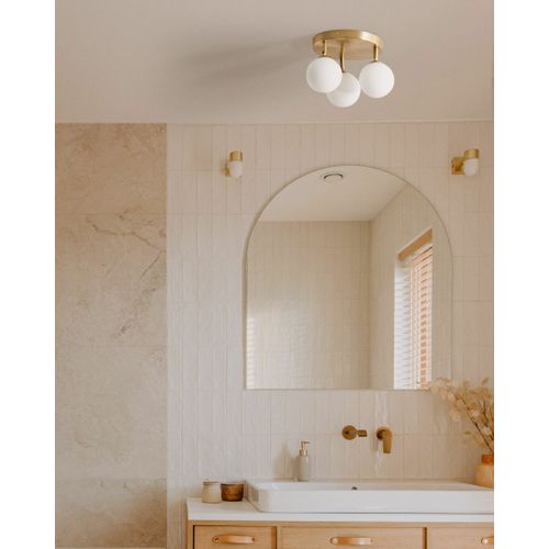 Plafonnier Mavilla Verre Laiton