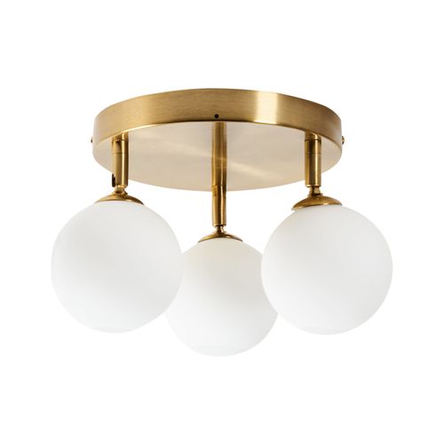 Plafonnier Mavilla Verre Laiton