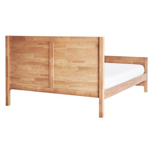 Lit Avec Sommier Bois Champagnat 140 X 200 Cm Marron Clair