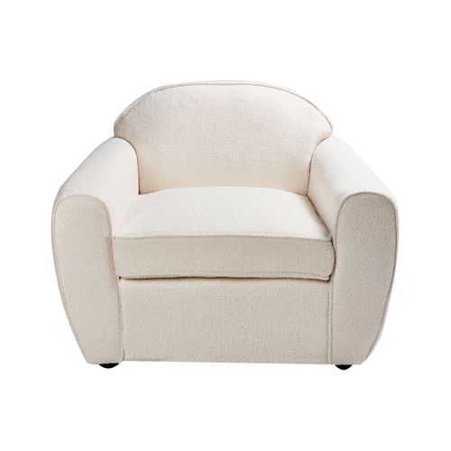 Fauteuil Ellede Bouclé Beige Clair