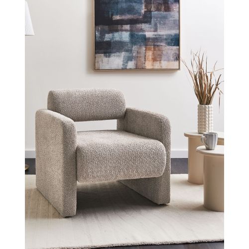 Fauteuil Hallsberg Bouclé Taupe