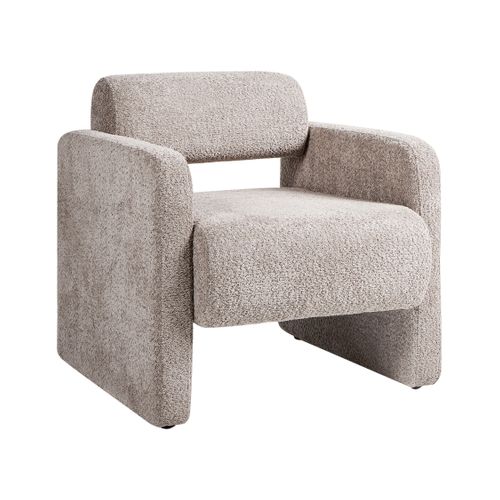 Fauteuil Hallsberg Bouclé Taupe