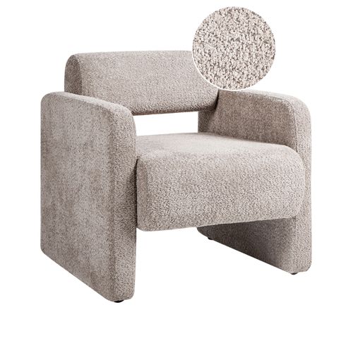 Fauteuil Hallsberg Bouclé Taupe