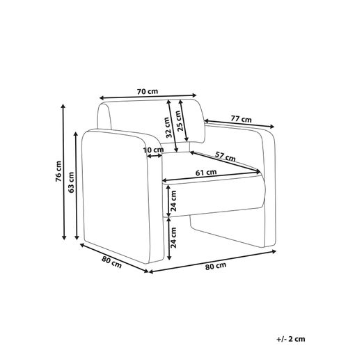 Fauteuil Hallsberg Bouclé Taupe