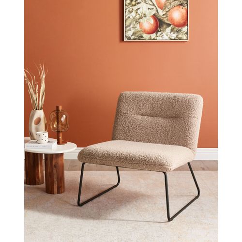 Fauteuil Cotulla Bouclé Beige