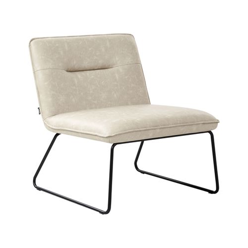 Fauteuil Cotulla Cuir Pu Beige Clair