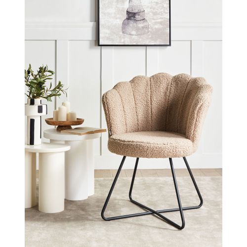 Fauteuil Lovelock Bouclé Beige