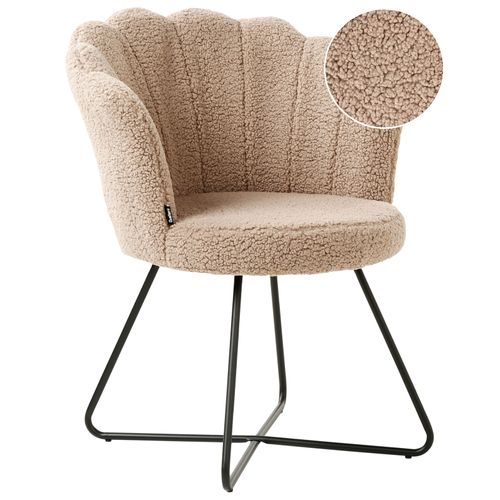 Fauteuil Lovelock Bouclé Beige