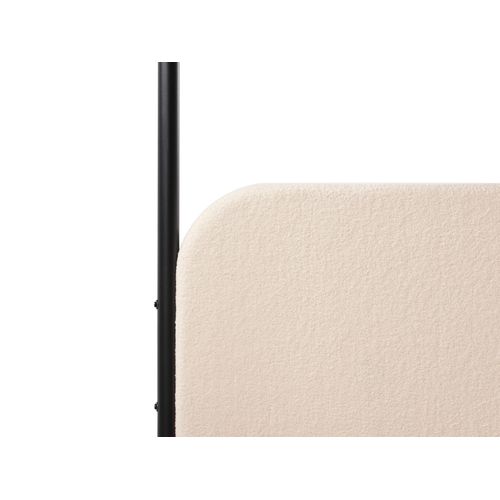 Lit à Baldaquin Bouclé Dannemois 160 X 200 Cm Beige