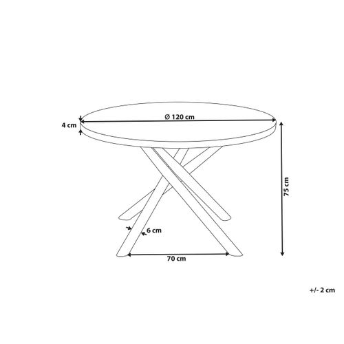 Table De Repas Lorenzo Frêne Marron 120 Cm 120 Cm
