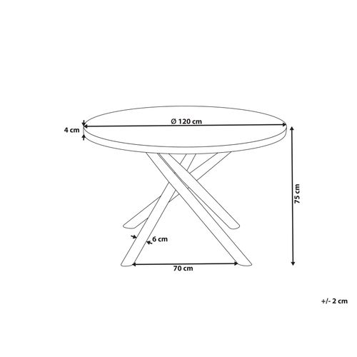 Table De Repas Lorenzo Frêne Marron 120 Cm 120 Cm