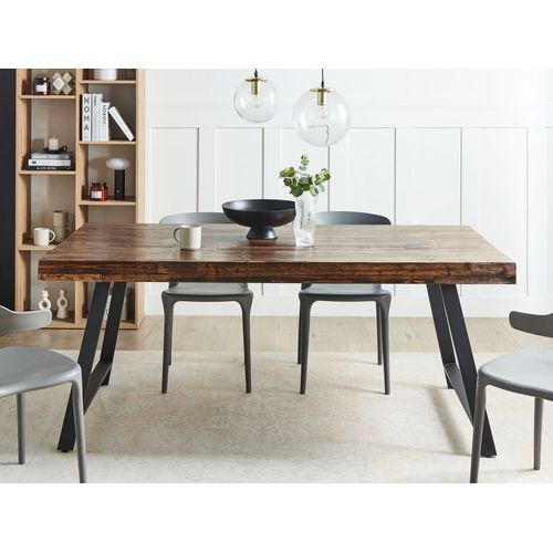 Table De Repas Warton Marron Foncé 180 Cm 90 Cm Bois De Pin