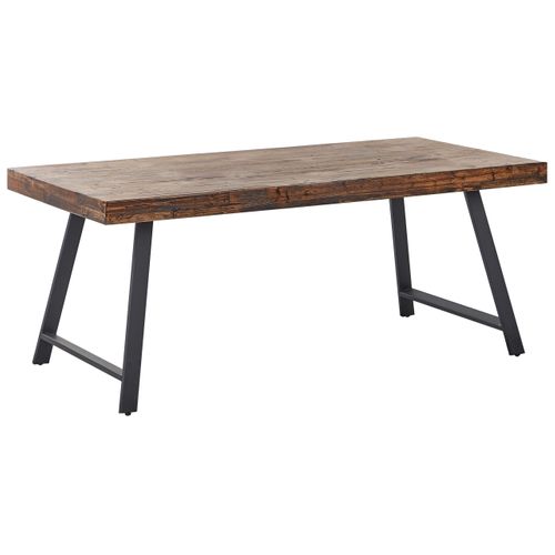 Table De Repas Warton Marron Foncé 180 Cm 90 Cm Bois De Pin
