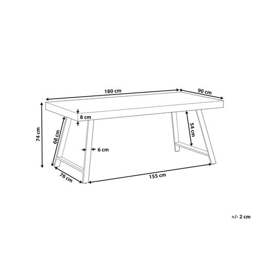 Table De Repas Warton Marron Foncé 180 Cm 90 Cm Bois De Pin