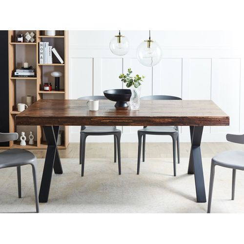 Table De Repas Clifton Marron Foncé 180 Cm 90 Cm Bois De Pin