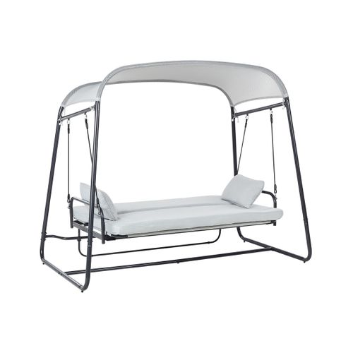 Balancelle De Jardin Marsciano Métal Gris Clair