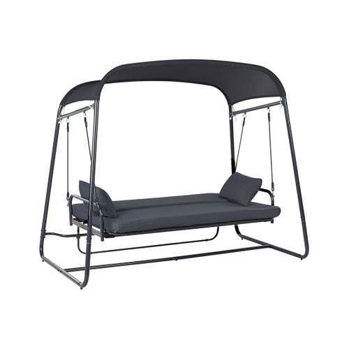 Balancelle De Jardin Marsciano Métal Gris Foncé