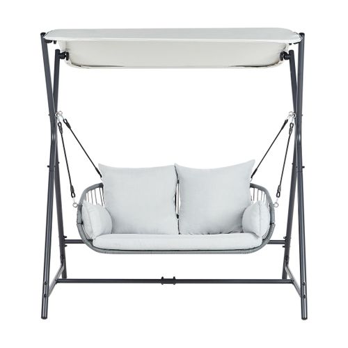 Balancelle De Jardin Fiastra Métal Gris Clair