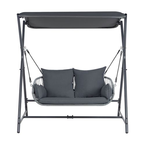 Balancelle De Jardin Fiastra Métal Gris Foncé