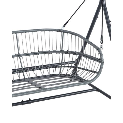 Balancelle De Jardin Fiastra Métal Gris Foncé